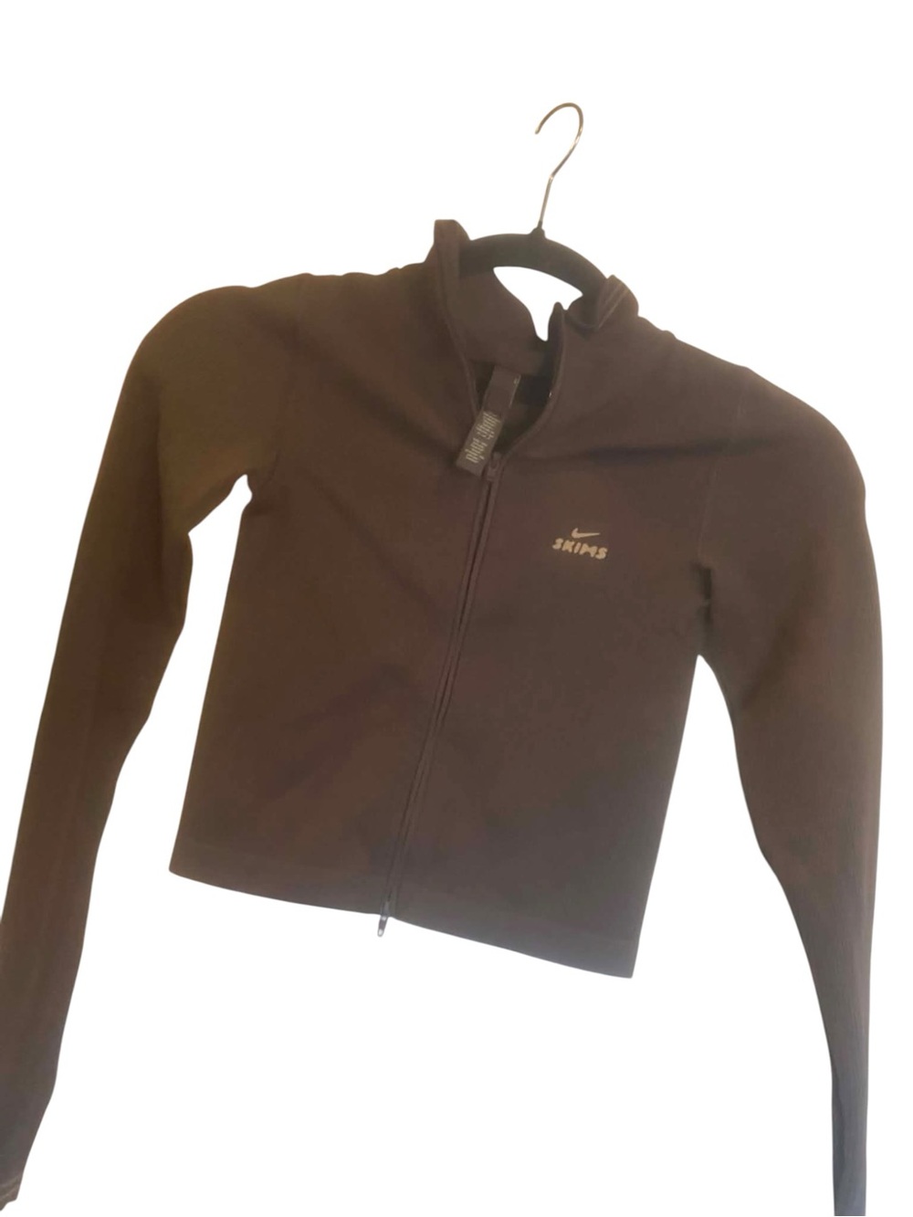 NWOT Skims/Nike Full Zip CHOCOLATE Size XS
